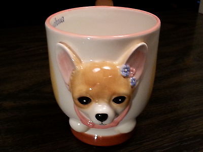 CHIHUAHUA Dog Porcelain Coffee Mug Cup Ceramic Figurine Quality By DNC Arcadia