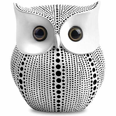 Crafted Owl Statues Statue (White) Small Animal Figurines Home Decor, BFF Bird -