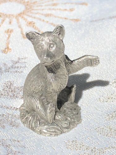 SOLID PEWTER BY JANE LUNGER THE BEAR CUB 1981 1.75