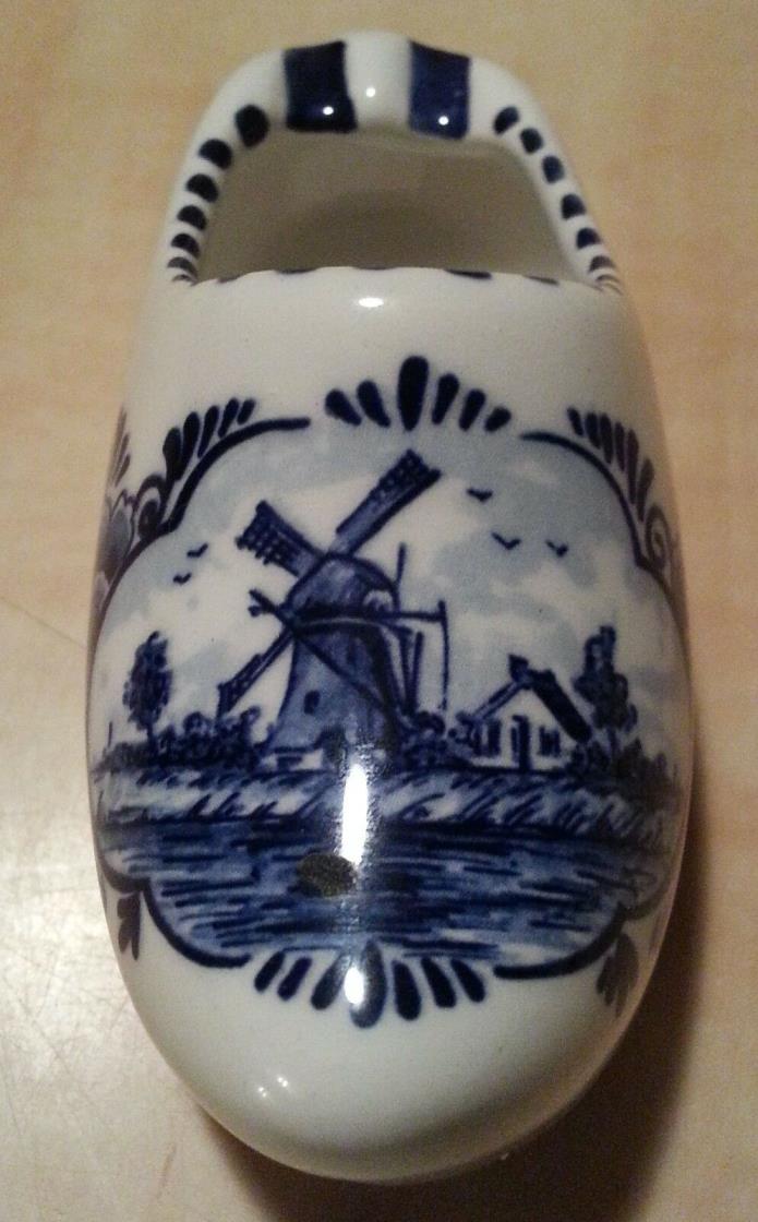 Ceramic Clog Shoe - Blue Delft - Holland Handpainted - #461