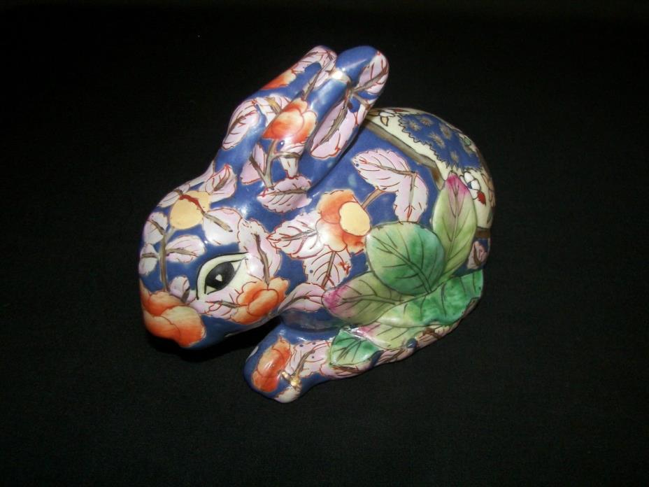 Unusual Vintage Porcelain Bunny Rabbit Figurine