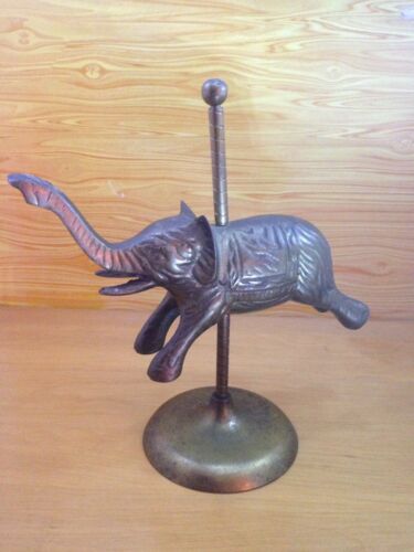 Vintage Brass Elephant Carousel Figurine