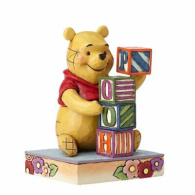 Disney Jim Shore Winnie the Pooh With Baby Blocks Word Play Figurine #4055420