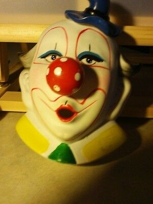 Vintage Musical Clown Ceramic Figurine 