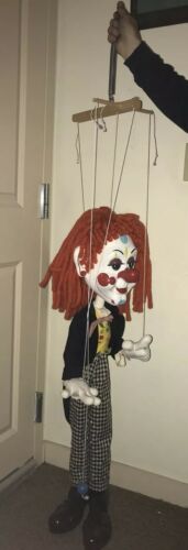 RARE! Vintage Clown Marionette Puppet - Pelham Puppets - 43