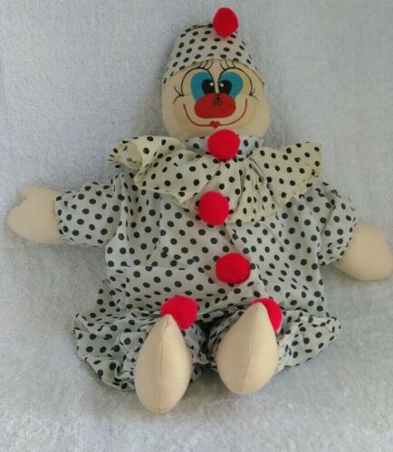 Vintage 80's 90's 2-Faced Handmade Clown Toy