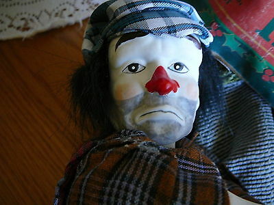 Doll Hobo Clown Doll 1995 Holiday Classics Hand Painted Ceramic Vintage