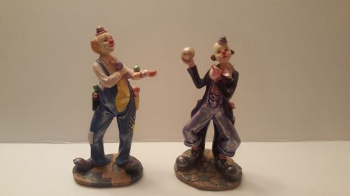 Vintage CLOWNS Herco Professional Gift 7-8in Collectible Figurine Decor