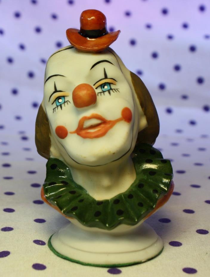Vintage 1987 Arnart Imports Clown Head Figurine Face Bust Circus Collectible