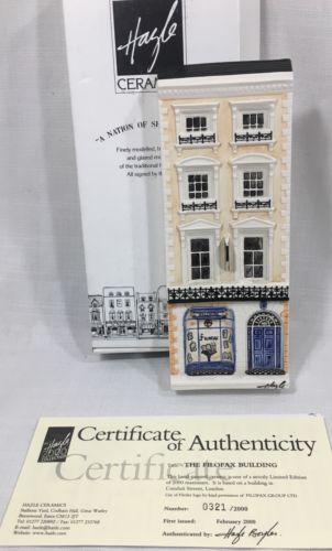 HAZLE CERAMICS Nations Shopkeepers FILOFAX BUILDING Signed Numbered 0321 / 2000