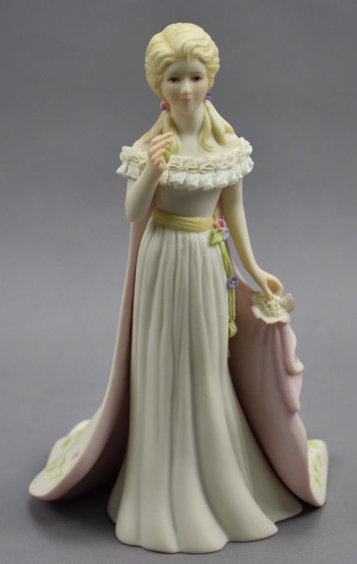 Cybis Signed Fleurette Girl Figurine Holding a Flower Blonde Hair 1981