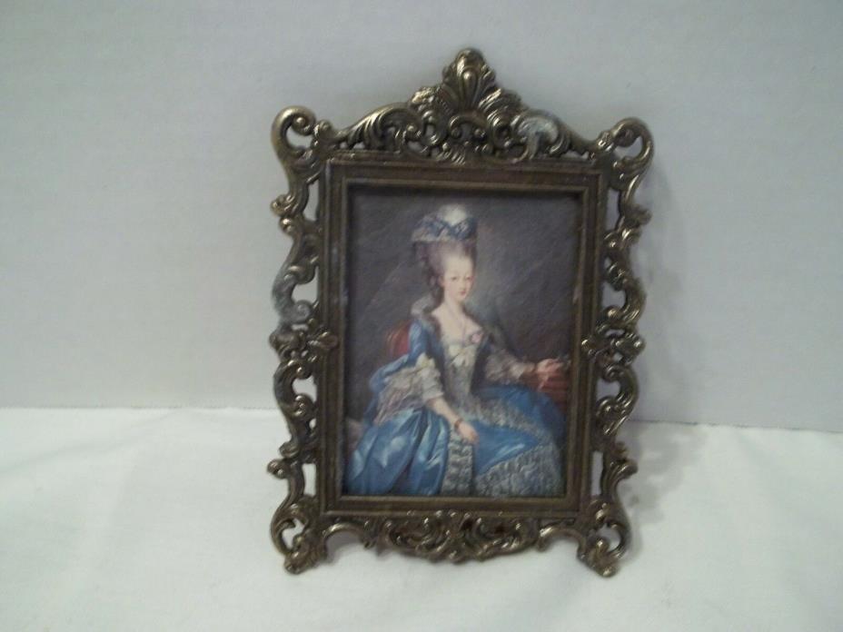 Vintage 1990 Ornate Brass Made In Italy Frame-5 Inch-Rectangle