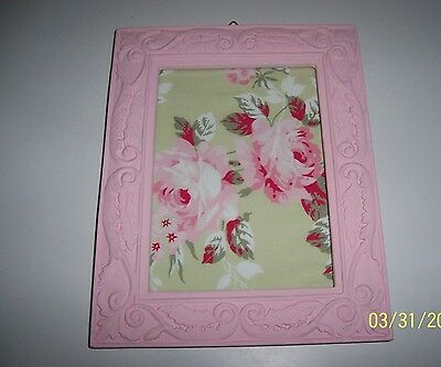 Vintage OOAK Ornate Frame HM w/ Rachel Ashwell Shabby Chic Rose Trellis Fabric