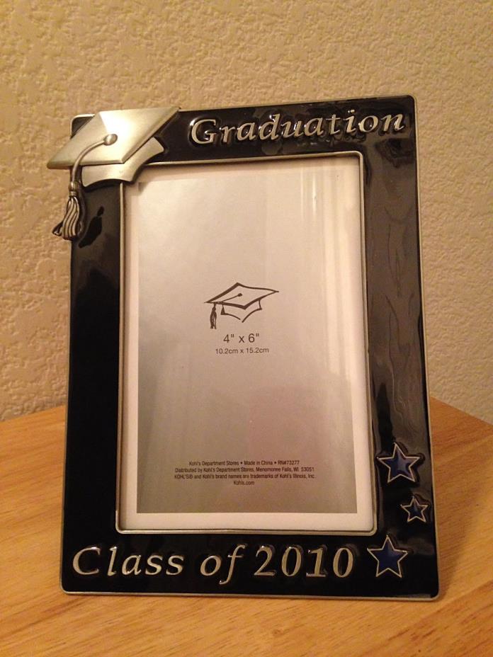 2010 Metal Graduation Picture Frame With Embellishment Standing Or Hanging NWT