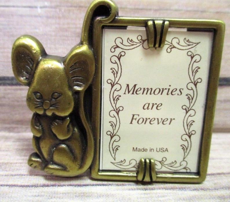 Mouse Picture Frame Small Brass Tiny