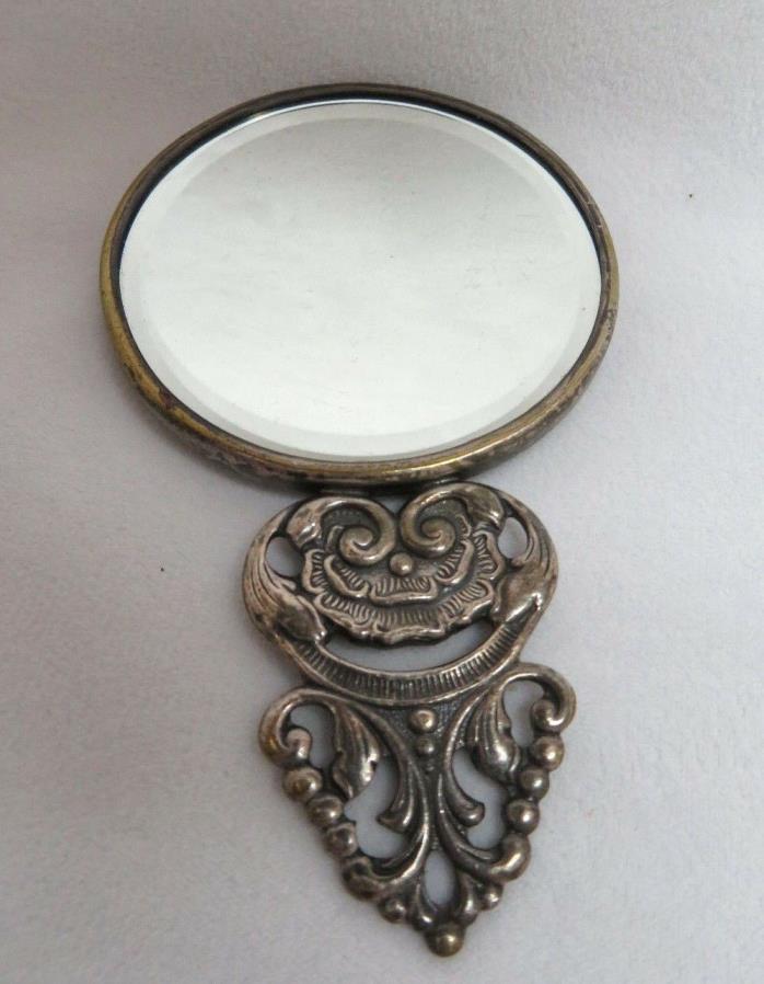 Small Ornate Metal Frame Mirror   wm