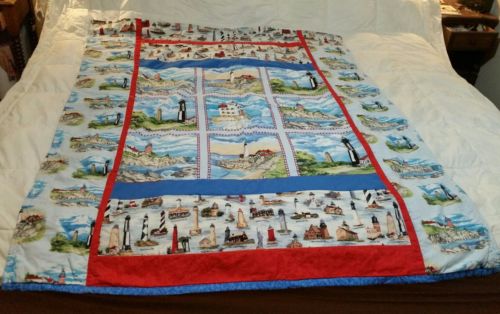 american lighthouse themed coverlet 64