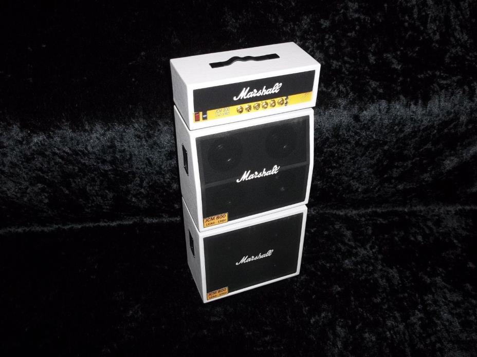 MARSHALL MINIATURE AXE GUITAR AMPLIFIER AMP MODEL STACK SET CLASSIC WHITE NEW