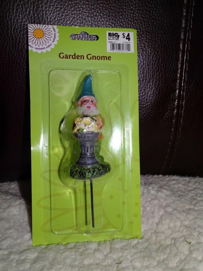 Fairy Garden Gnome (Resin)-Smoke/Pet-free-NEW