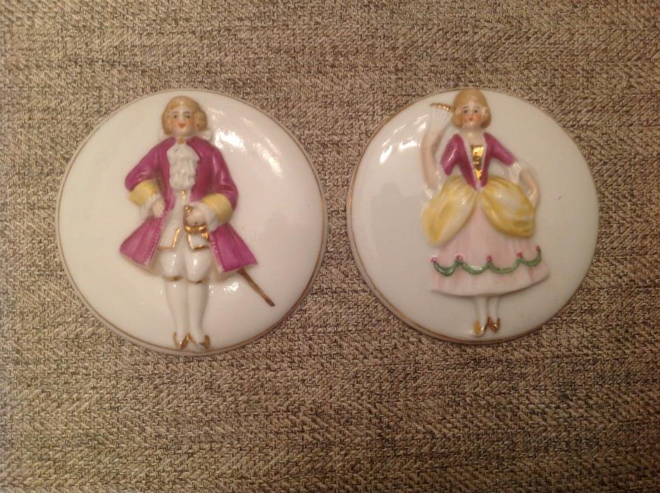 Set of 2 VINTAGE Ceramic Miniature Wall Plates - Made in Germany
