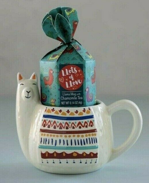 LLAMA Mug & CHAMOMILE Tea Set  LLOTS OF LLOVE - NEW