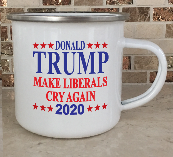 Camping Cup Camper Mug Stainless Steel Coffee Trump 2020 Make Liberals Cry Again