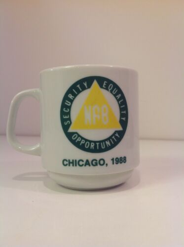 Vintage NFB Security Equality Opportunity Chicago old water tower stoneware Mug