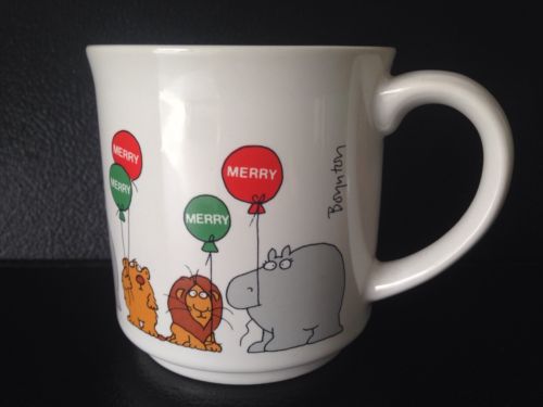 Sandra Boynton Merry Christmas Recycled Paper Products Balloons coffee Mug Cup