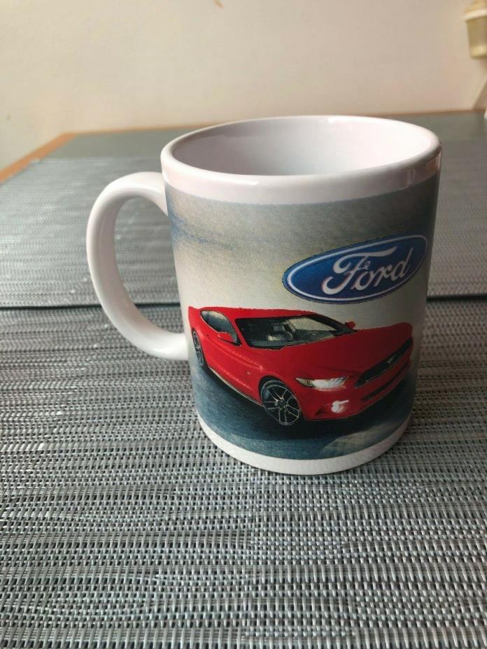 FORD MUSTANG COFFEE CUP MUG RED 5.0