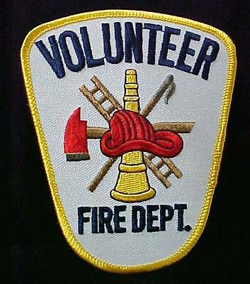 Volunteer Fire Dept Patch Embroidered Emblem Uniform Fireman Firefighter New