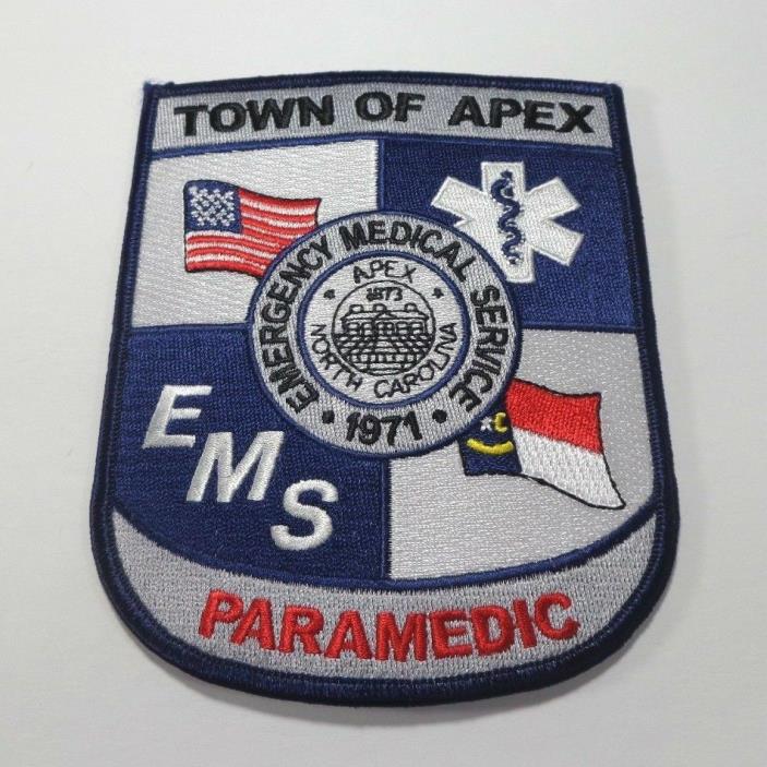 Town of Apex NC North Carolina EMS Paramedic Fire Patch Large 4.75