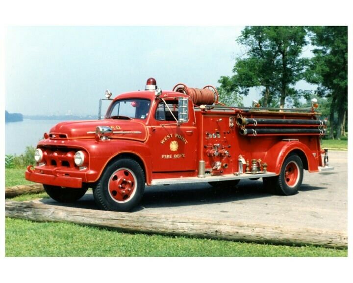 1952 Ford Boyer Fire Truck Photo Poster West Point Kentucky zca4972