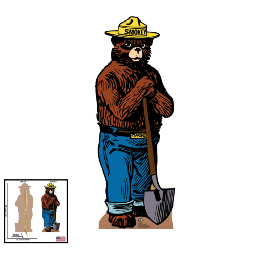 Smokey Bear Life Size Cardboard Cutout Standup US Forest Service FREE SHIPPING