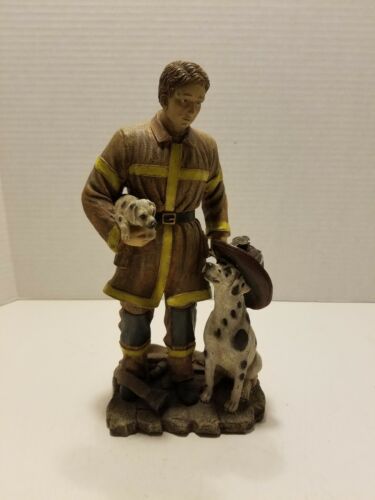Fireman Figure with Dalmatian Dog