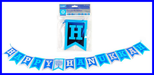 Happy Hanukkah 5 Ft Pennant Holiday Party Banner FREE SHIPPING
