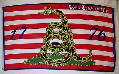 1776 3D Gadsden Don't Tread Me Flag 3' x 5' Indoor Outdoor Historical Banner
