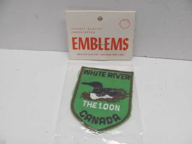 Embroidered White River the Loon Canada Emblem Patch