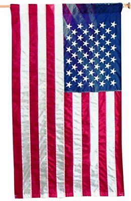 100 % MADE IN THE USA SEASONAL DESIGNS US Polycotton Flag, 2.5 by 4-Feet