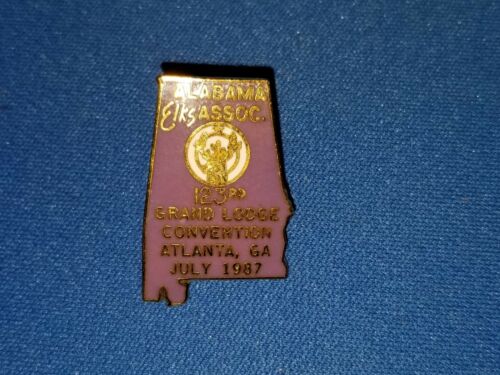 Elks Club Pin- Alabama Elks Association 123rd Grand Lodge Convention Atlanta '87