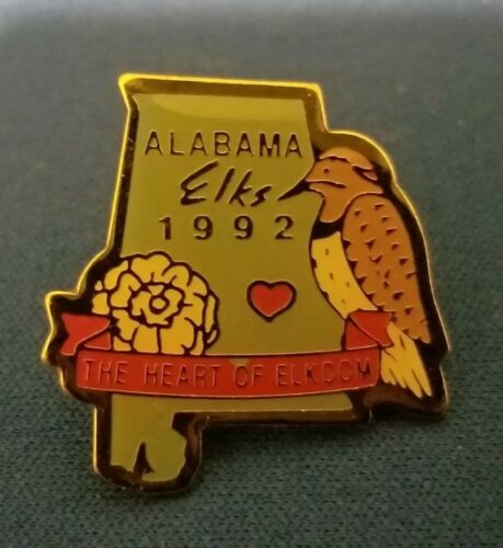 Elks Club BPOE Collectible Lapel Pin - Alabama Elks 1992 