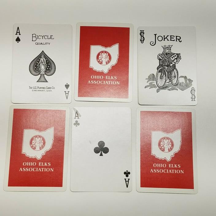 VTG Ohio Elks Association Aces & Jokers Playing Cards From Motorcycle Poker Run