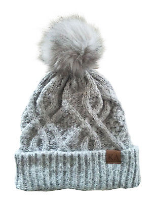 Kappa Delta Faux Fur Pom Winter Beanie Hat