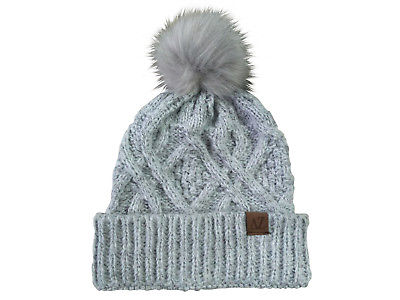 Delta Zeta Faux Fur Pom Winter Beanie Hat
