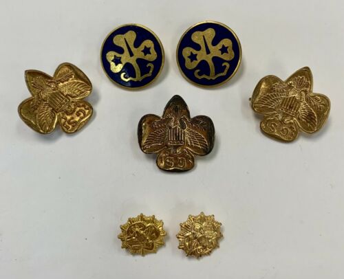 Vintage Girl Scout Pin Medal Badge Award Ribbon Achievement Rank Lot