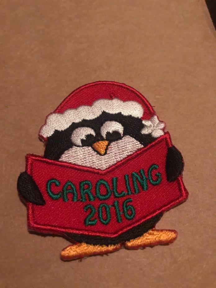 Christmas Caroling 2016 Girl Scout Boy Scout Patch New Cute Penguin