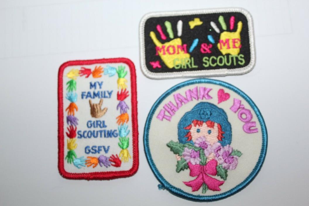 Girl Scouts Fun Patches Badges (3): Mom & me, Family & Thank You