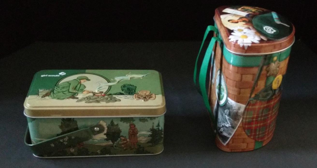 Lot of 2 Girl Scounts Tins