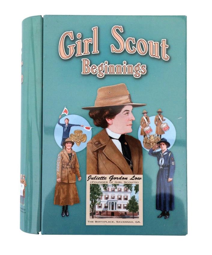 Girl Scout Beginnings Tin Book Container Juliette Low Commemorative Box