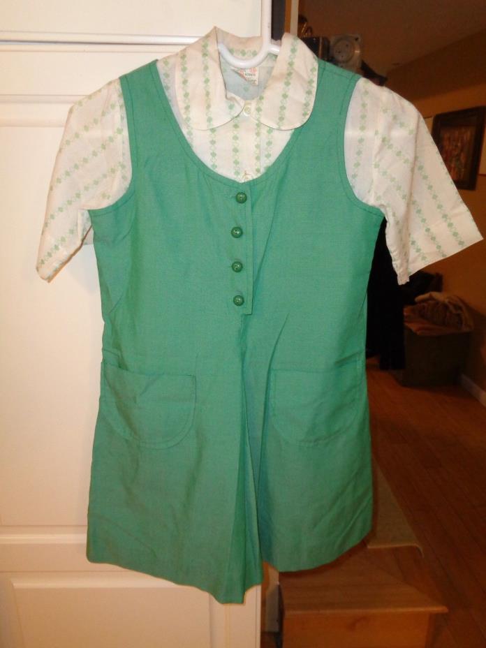 Vintage Lot Girl Scout Uniform Shirt Pants Dress size 10 12