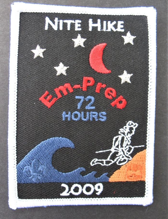 GIRL GUIDES BOY SCOUTS NITE HIKE 2009 EM-PREP 72 HOURS PATCH BROWNIES